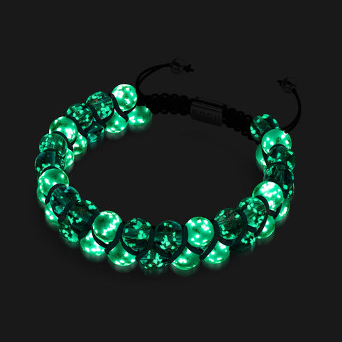 Rêve de chewing-gum | Eau de rose x Ivoire | Bracelet Verre Double Luciole